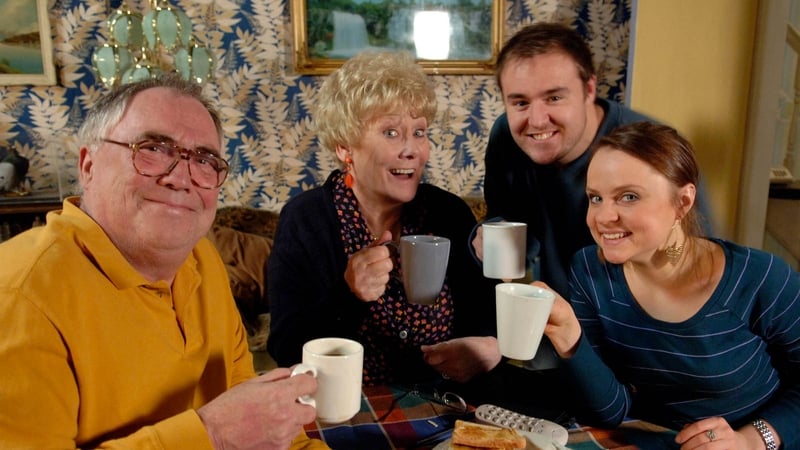 Liz Dawn (centre with Corrie co-stars Bill Tarmey on the left, Alan Halsall and Vicky Binns) died "peacefully in her sleep"
