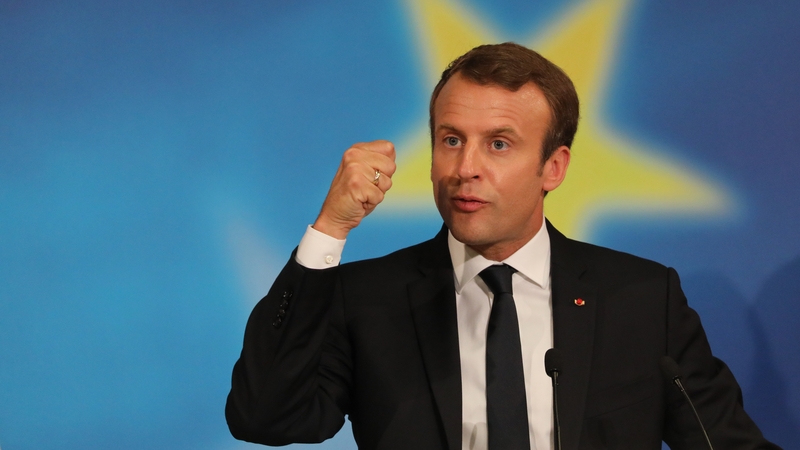 Emmanuel Macron proposed a single EU corporate tax band by 2020