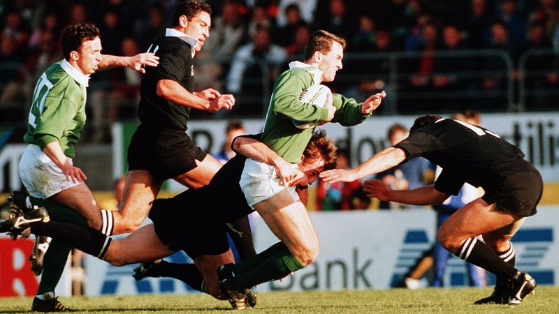 Neville Furlong in action against the All Blacks in 1992