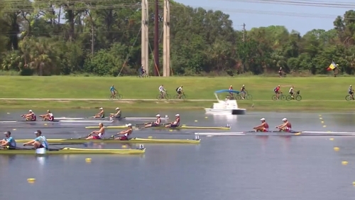 Fionnan McQuillan-Tolan and Patrick Boomer competing in today's repechage