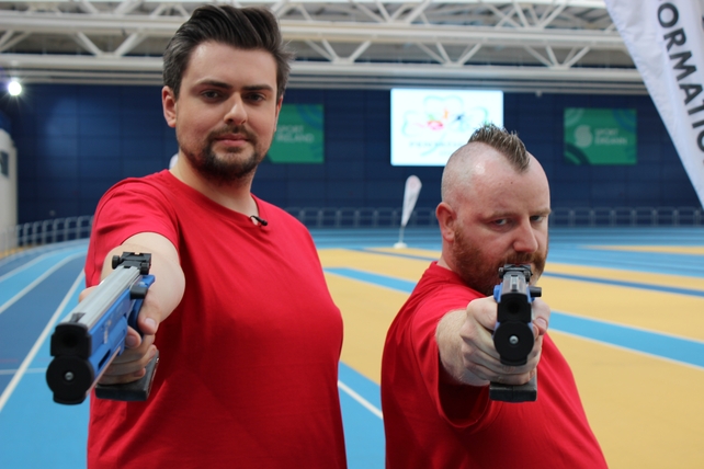 James and Gary laser run event