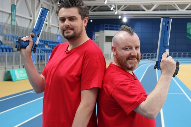 James and Gary laser run event