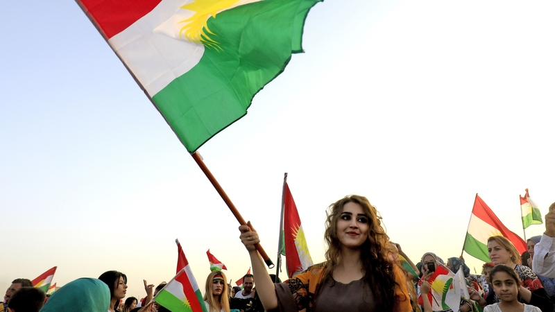 Kurds celebrate following the referendum