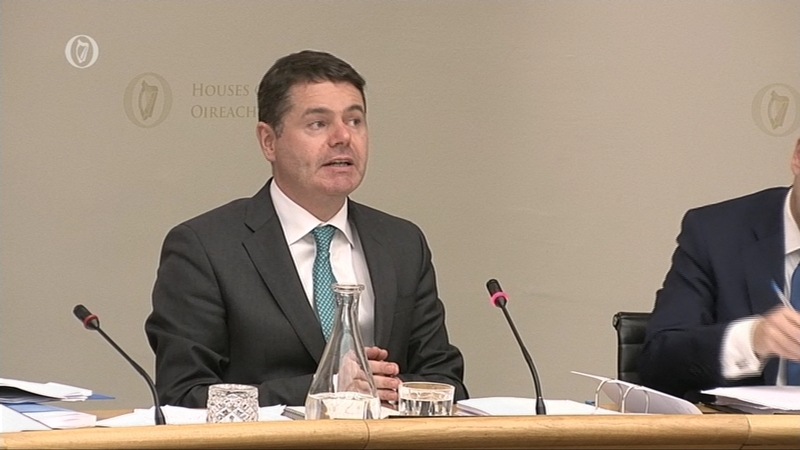Finance Minister Paschal Donohoe appears before the Joint Oireachtas Committee on Finance today