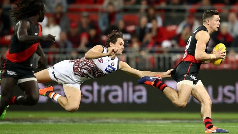 Conor McKenna (R) was in flying form for Essendon this year