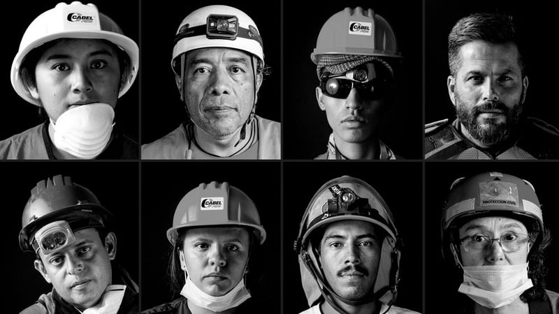 Volunteers tunnel into collapsed buildings searching for survivors