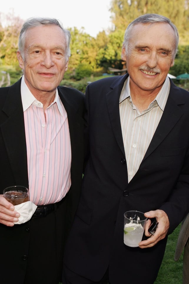 Hugh Hefner and actor Dennis Hopper, 2005