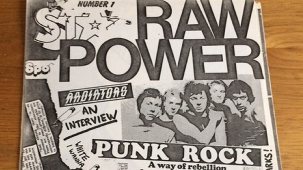 The cover of the first edition of classic Irish punk rock 'zine Raw Power
