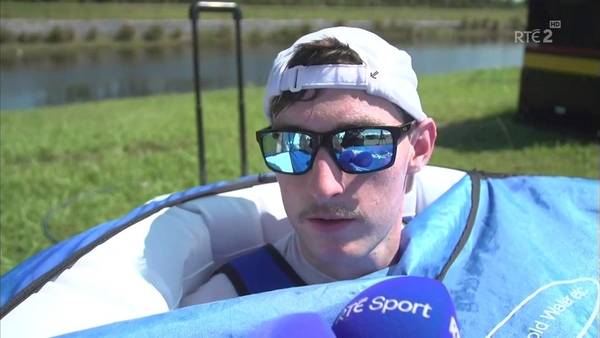 Paul O'Donovan cut a relaxed figure in his ice bath