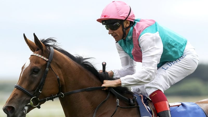 Frankie Dettori on Enable at the Curragh earlier this year.