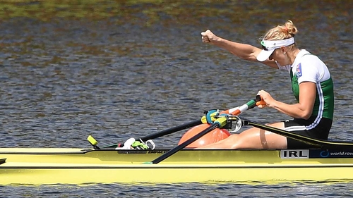 Sanita Puspure won her heat in style