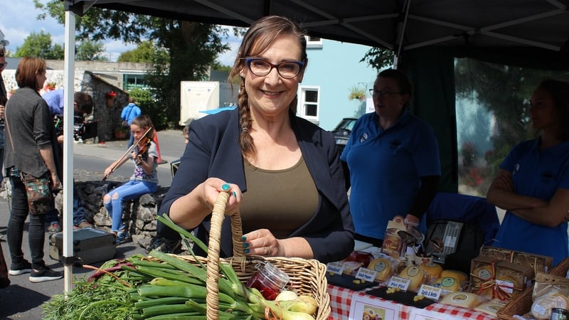 Painting the Nation - Pauline McLynn collects produce from Ballyvaughan Farmers' Market
