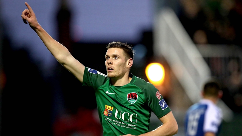 Garry Buckley celebrates what proved to be the winning goal at Turner's Cross
