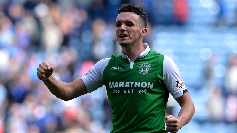 John McGinn scored on the double for Hibs