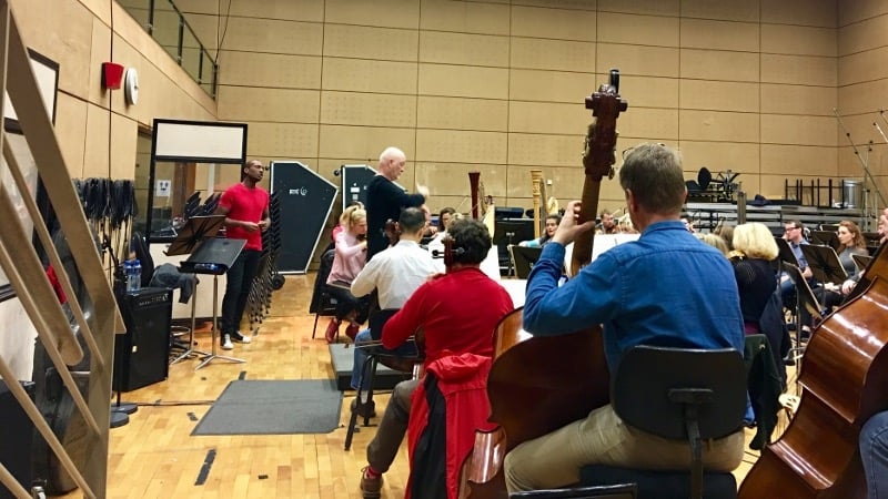 David Heusel rehearsing in RTÉ during the week