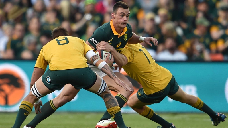 Jesse Kriel of the Springboks tries to make yards at Toyota Stadium