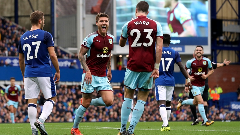 Jeff Hendrick runs to celebrate his goal with Stephen Ward
