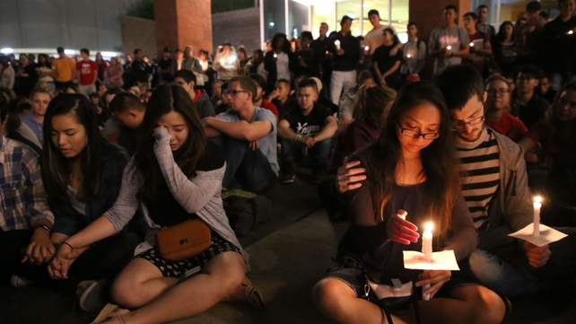 Students at The University of Nevada paid their respects