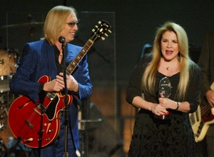 Beautiful in blue. Tom Petty and Stevie Nicks are two blonde bombshells at the 2003 Radio Music Awards in Las Vegas