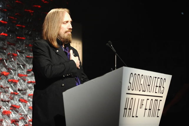 Tom Petty looked classic in black as he spoke at the Songwriters Hall Of Fame 47th Annual Induction And Awards in 2016.