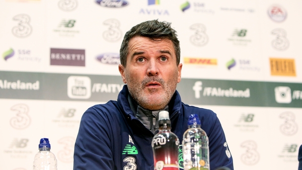 Roy Keane at today's press conference in Abbotstown