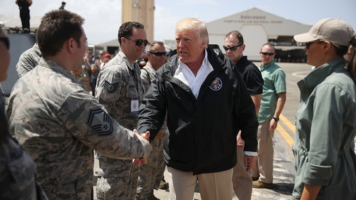 Donald Trump is in Puerto Rico for a five-hour visit