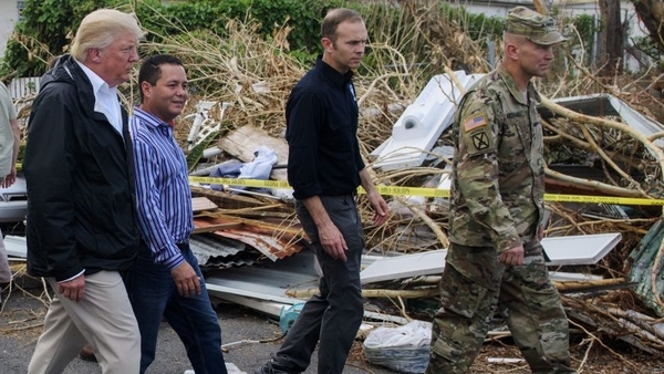 While visiting Puerto Rico, President Donald Trump said the island's debt will have to be wiped out