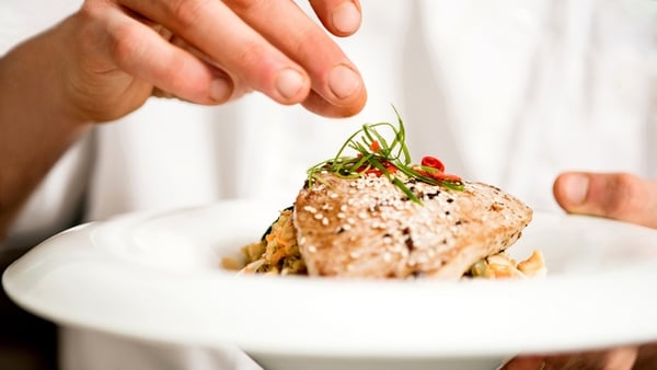 Pan Fried Turbot with Cockles, Samphire and Prawn