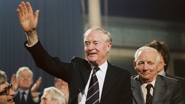 Liam Cosgrave at the Fine Gael Ard Fheis in 1981