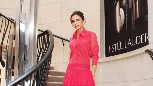 Fashion designer Victoria Beckham was in Dublin to launch her new makeup range yesterday afternoon