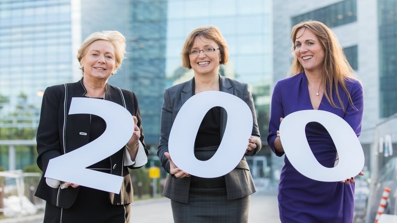 Minister Frances Fitzgerald, Microsoft Ireland's MD Cathriona Hallahan and Lisa Dillon, MD of EMEA Inside Sales