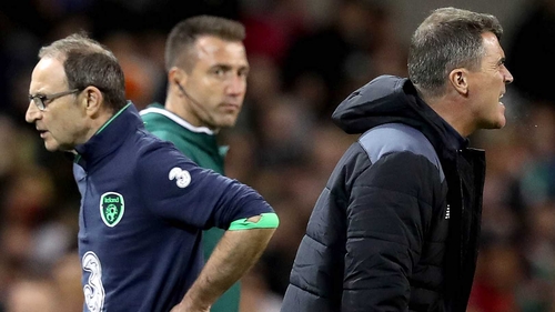 Martin O'Neill (l) has been Ireland manager since 2013
