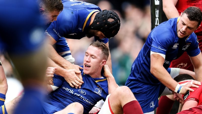 Leinster's Rory O'Loughlin ran in two tries for the victors