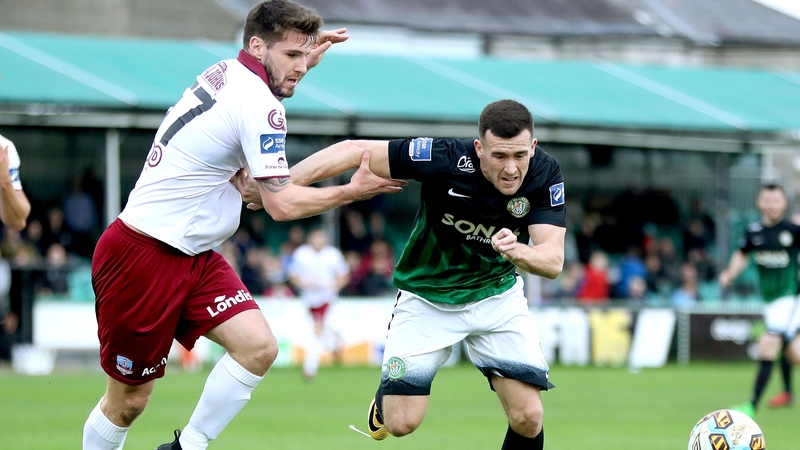 Bray's Aaron Greene and Stephen Folan Galway