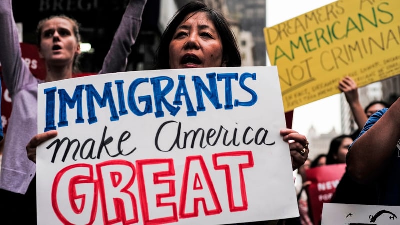 Protesters in support of the 'Dream Act' in New York last week