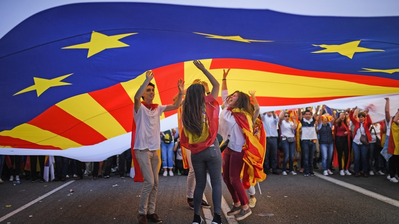 Pro-independence groups have called for a general strike today in Catalonia