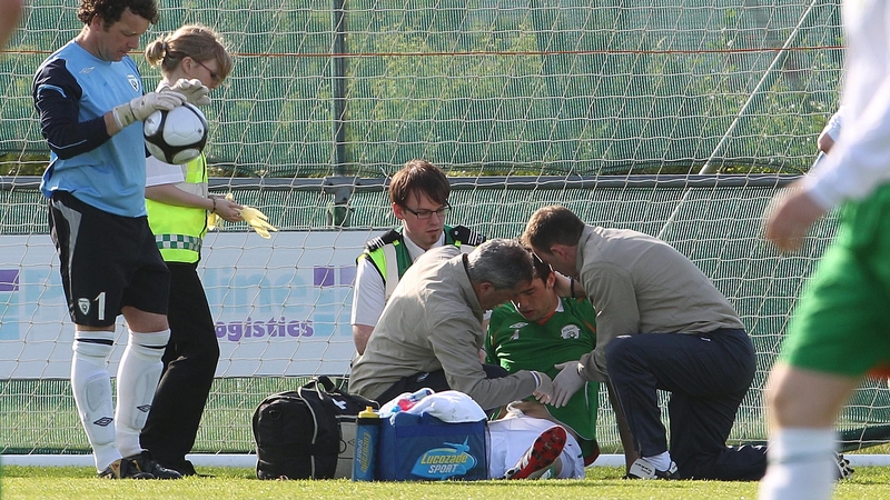 Duffy after the collision that left him needing life-saving surgery in 2010