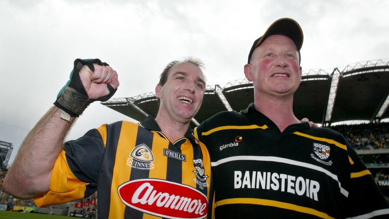 DJ Carey alongside Brian Cody after the 2002 All-Ireland final