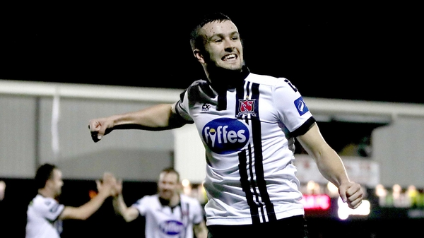 Michael Duffy celebrates scoring