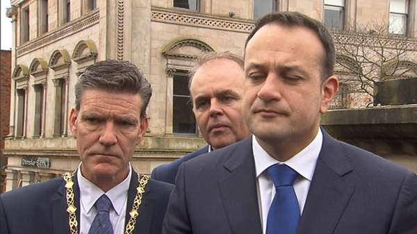 Taoiseach Leo Varadkar speaking in Derry