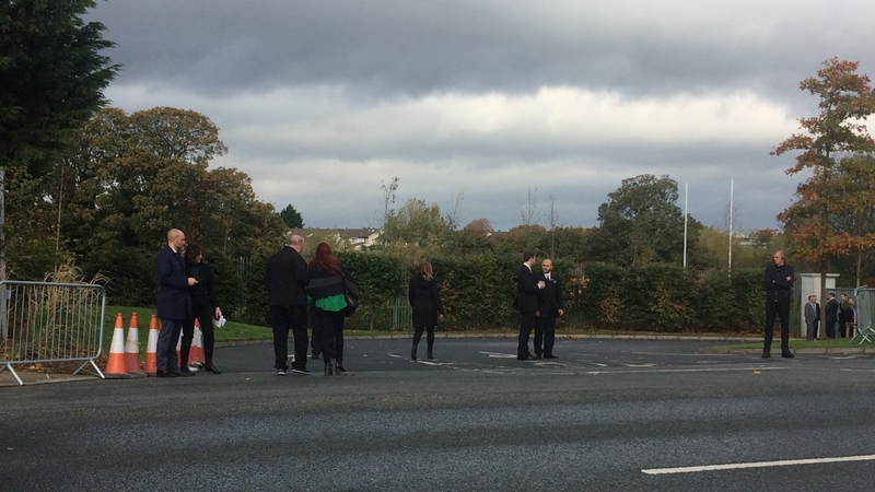 Security was tight outside the centre on the Firhouse Road, Dublin