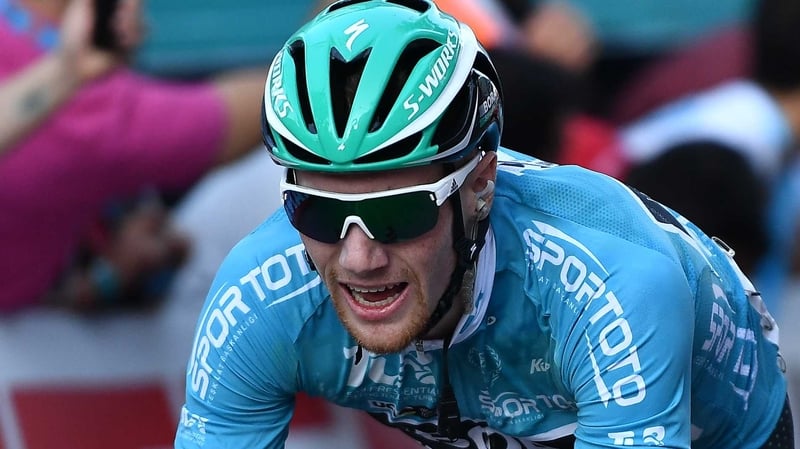 Sam Bennett is behind his Bora Hansgrohe team-mate Felix Grosschartner in the general classification