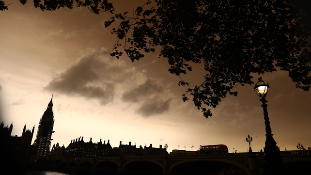 Dust drawn up from the Sahara colours the London skyline
