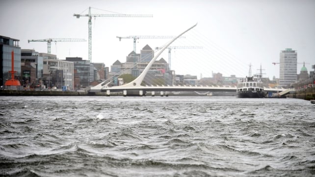 Choppy waters on the River Liffey in Dublin