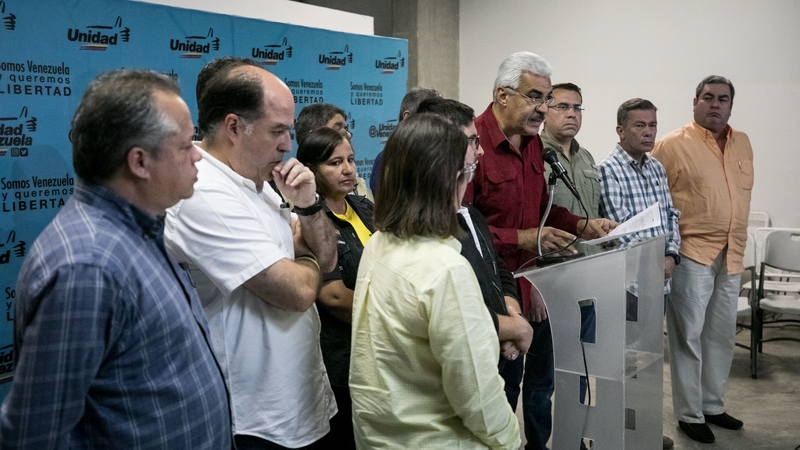 Venezuelan opposition spokesman Angel Oropeza demanding an audit of the regional elections