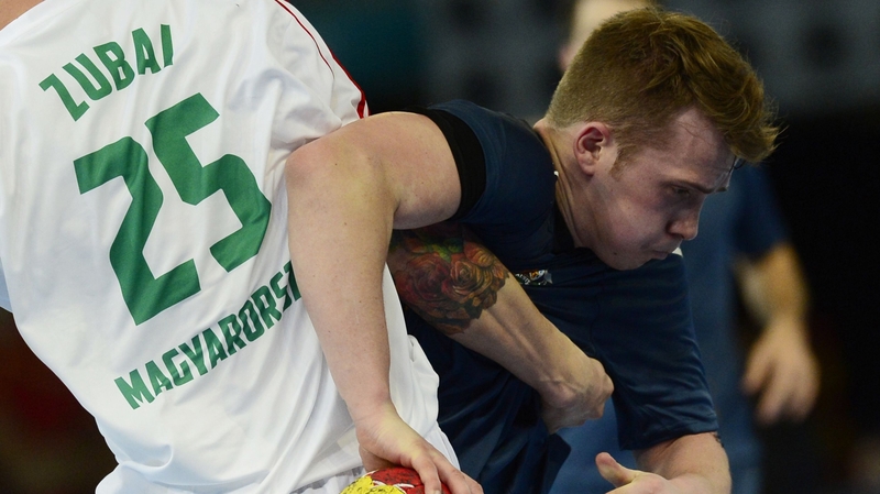 Hannah Mouncey, formerly known as Callum, in action during a handball game