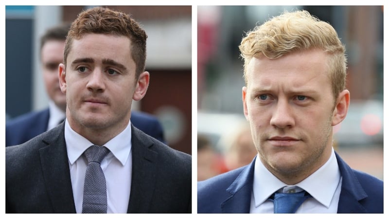 Paddy Jackson (L) and Stuart Olding both deny the charges