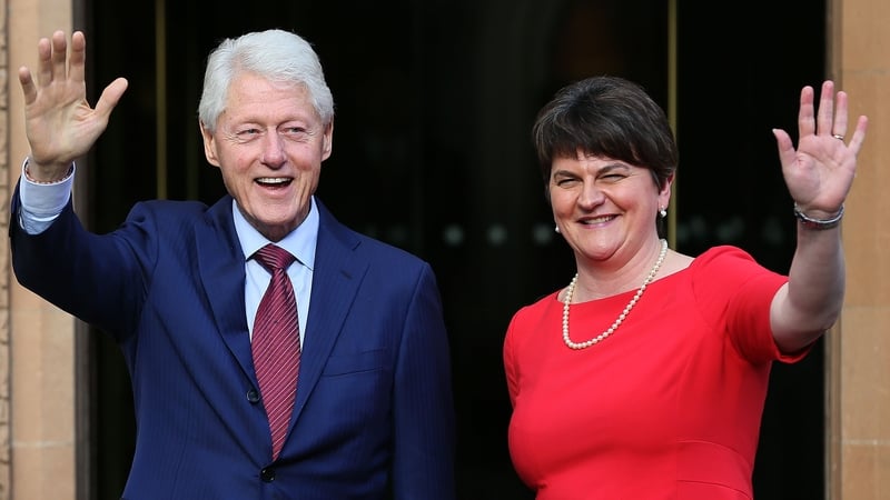 Bill Clinton and DUP leader Arlene Foster