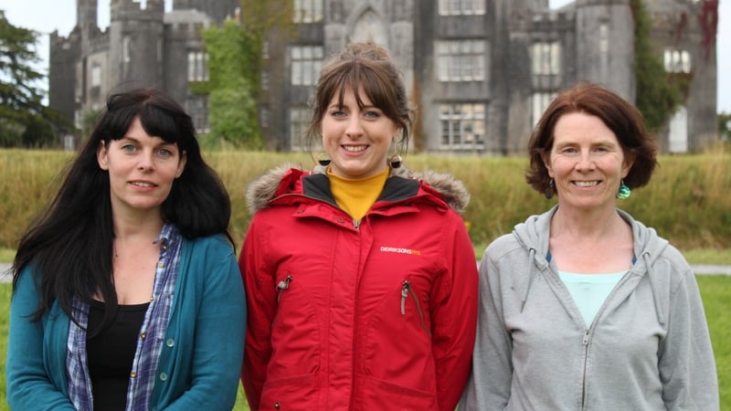 The final three painters - (L-R) Joanne McAndrew, Hazel Higgins and Teresa Butler