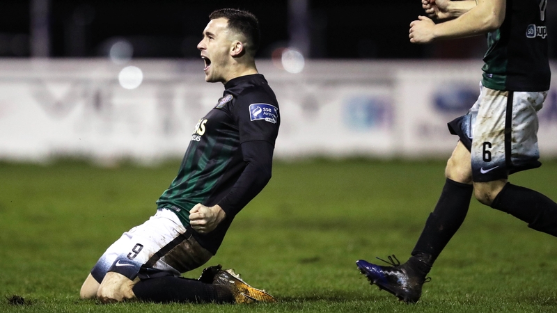 Aaron Greene celebrates his stunning goal